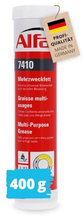 Alfa Mehrzweckfett 400 ml – Universelles Lithiumfett & Schmierfett | Profi-Qualität - Langzeitfett für Gleit- & Kugellager - temperaturbeständig von -30°C bis +120°C - wasserbeständig