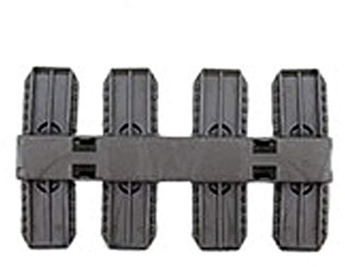 Hot Wheels Grauer 4-teiliger Schienenverbinder - Track Connector für Race Crate, 16.5 mm Schienenabstand, Rennbahn-Set, Grau, T-Skala