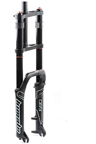 TYXTYX BMX Bike Suspension Fork 20 Inch 150mm Travel Disc Brake Bicycle Fork Magnesium Alloy 4.0 Fat Tires QR 1-1/8 Mountain Bikes Fork Adjustable Damping