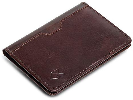 FOXHACKLE Portefeuille en Cuir avec Porte-Cartes de crédit pour Homme et Femme, Portefeuille Fin à Deux Volets avec Blocage RFID, Poche Avant Fine, Portefeuille Minimaliste, Petit étui pour Cartes