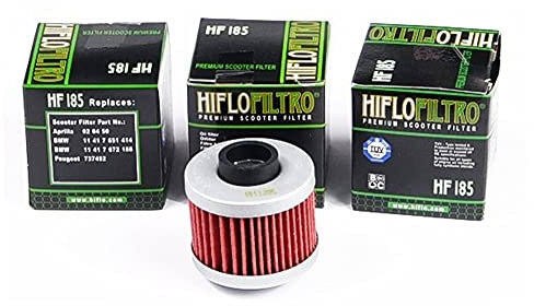 3x Ölfilter HF185 passend für Aprilia Leonardo Scarabeo BMW C1 Peugeot Citystar Elystar Geopolis Satelis