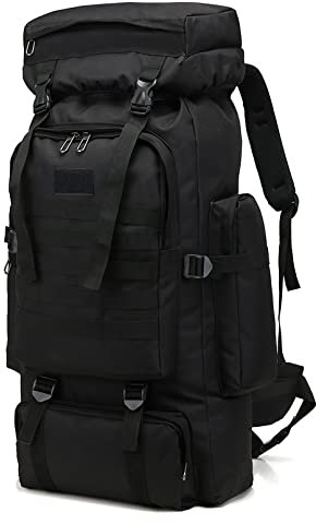 Yinghesheng Wanderrucksack 80l Outdoor Rucksack Trekkingrucksack Herren Damen, MilitäR Rucksack Fluchtrucksack Camping AusrüStung Survival Bw Rucksack, Bequem Und Atmungsaktiv RüCkenbelüFtung