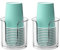 Dispenser per tazze da bagno, piccoli supporti usa e getta, dispenser di carta compatto, dispenser di bicchieri di plastica, per bagno, vanità, lavapiatti (2 pezzi)