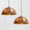 bamyum Pendelleuchte Esstisch 2 Flammig Ø30 cm Kupferfarbe Handgemalte, Küchenlampe Hängend Vintage E27, Hängelampe Wohnzimmer, Pendelleuchte Vintage, Hängelampe Esstisch Vintage, Esstischlampe Copper