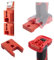 48 Tools Lot de 4 supports pour outils Milwaukee 18 V | Support de visseuse sans fil | Organiseur d'atelier | Support mural Powertool | Organisation pour garage, van et atelier, TH-MIL-RED-04