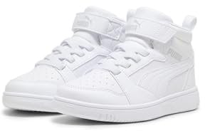 PUMA Rebound V6 Mid AC+ PS Unisex Kinder Sneaker 393832 05 weiß, Schuhgröße:33 EU