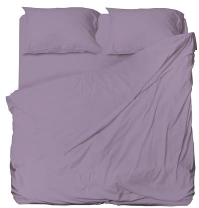 hermet Set Lenzuolo Matrimoniale Microfibra, Lilla, Completo Letto, Lenzuolo Sopra, Lenzuolo Con Angoli, Coppia Federe, Winner