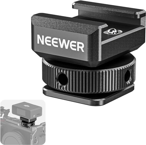 NEEWER Adaptateur de Montage Compatible avec DJI Hollyland Rode récepteur Microphone Cravate sans Fil, Accessoires de Micro Anti-Chute avec Broches rétractables, UA030