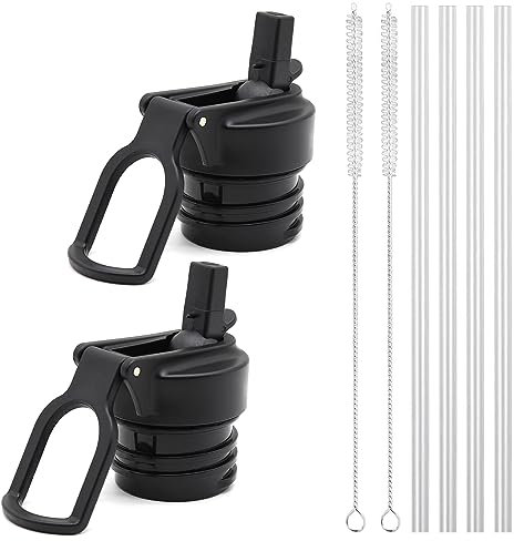 PHULWEL Strohhalm-Deckel für Hydro Flask Standard Mouth, Deckel mit Strohhalm passend für Hydroflask Standard Mouth, Sportkappen Wasserflaschen-Zubehör Ersatz-Deckel Oben
