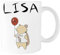 Suzetee Lisa Vaso Para Beber Ceraminc Taza Blanca