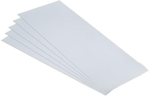 PATIKIL 5 Láminas de Acero Galvanizado, Placas de Acero Galvanizado de 10x25 cm y 0,8 mm de Grosor para Reparación de Tejados, Fijación, Manualidades y Proyectos de Bricolaje