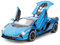 TGRCM-CZ 1/32 Skala Lamborghini SIÁN FKP37 Auto Modell Spielzeug, Ton und Licht Pull Back Auto Zink Legierung Casting Spielzeug für Kinder Jungen Mädchen Geschenk (Blau)