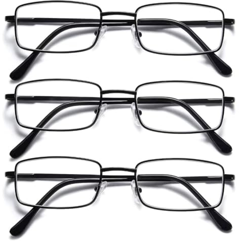 SKYWAY Lesebrille für Herren, Metallrahmen Blaulicht Blockierende Brillen, Leichte Blendschutz-Computerspielleser