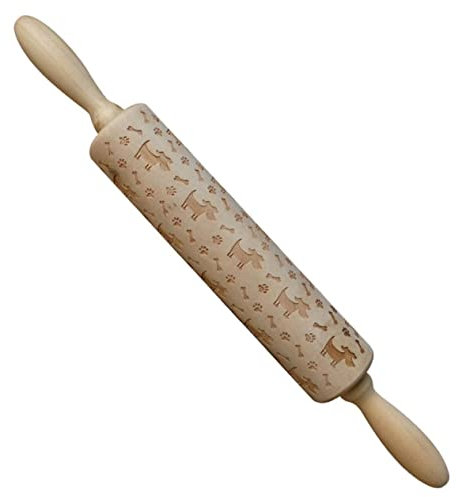 PRETYZOOM Fondente Fondente Mattarello Di Legno Pin Di Mattarello Di Legno Casa Rotolamento Macrame Orecchini Verde Foglia Di Carta Da Parati Cane Mattarello Goffratura Mattarello Di