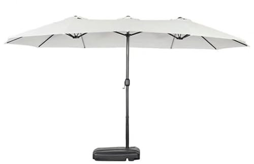 CMYCYDDPLY Parasol D'extérieur Double Face (Base Incluse), Parasol Plage, Grand Parasol de Patio Rectangulaire, avec Manivelle, for Pelouse, Jardin, Piscine (Color : C)