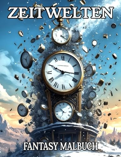 Zeitwelten Fantasy Malbuch: Ausmalbuch für kreative Erwachsene und Jugendliche mit 50 inspirierenden Motiven für Stressabbau und Achtsamkeit