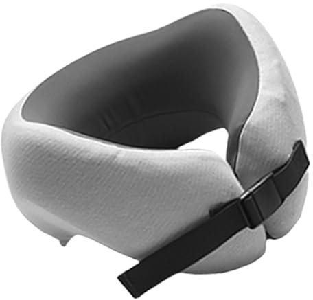LearnLyrics Nackenkissen - Bequemes Stützkissen, Verstellbares, weiches Kissen | Rgonomisches Nackenkissen für Fahren und Flüge, Reise-Nackenkissen mit verstellbarem Gurt für individuellen Komfort