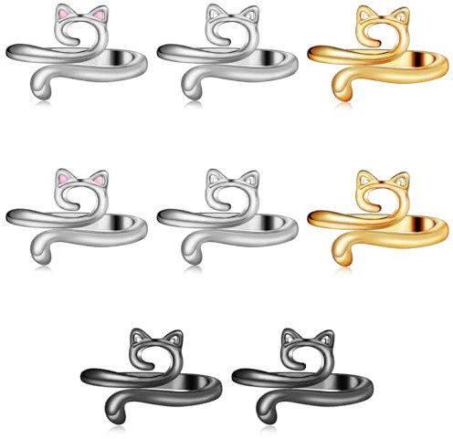 MASPHY 8 Stück Häkelringe für Finger, Verstellbare Häkelringe Finger Crochet Tension Ring Kit für DIY Handwerk, Strick Häkelschlaufenringe für Finger mit Storage Box für Hand Weben