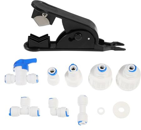 ETHZZLE Ice Maker Water Line Kit and Fridge Water Line Connector Set 9pcs Installation Adapter for Coffee Machine and Ice Maker Compatible for Kitchen Appliances