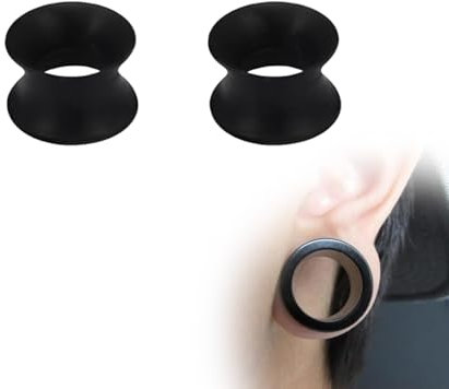 SULIUDAJI Extra Soft Silicone Ear Tunnel Plug, Piercing Jewellery, 22Mm, Set Of 2