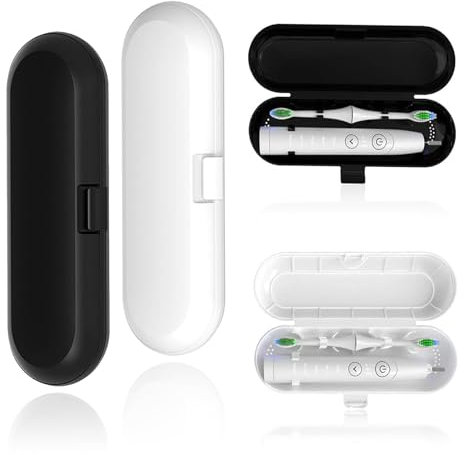 2pcs Custodia Spazzolino Elettrico, Scatola Spazzolino Elettrico Portatile Porta Spazzolino Elettrico Viaggio Custodia da Viaggio Spazzolino Elettrico per Viaggi, Stoccaggio