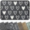 Mighty Mats Supersoft Washable Door Mat Indoor - Highly Absorbent Dirt Trapper Indoor Doormat - Anti-Slip Mat with Durable Latex Backing - Versatile Floor Rug - Grey Hearts, 50 x 75cm