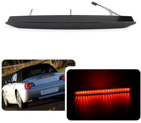 LINGLW Drittes Bremslicht High-Mount Bremsleuchte für BMW Z4 E85 Rote Linse Zusatzbremsleuchte Hochmontage dritter Bremslicht,Nero