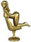 Mädchen-Figur – Mädchen-Statue aus Kunstharz, Heimdekoration | Harz sexy weibliche Skulpturen kniend auf einem Stuhl | Weiblicher Körper Statue Kunst Tischdekoration Home Room Einzigartige Dekoration
