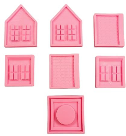 YIZITU Silicone a forma di casa per decorazioni in gesso Stampo per portacandele a forma di casa per decorazioni domestiche