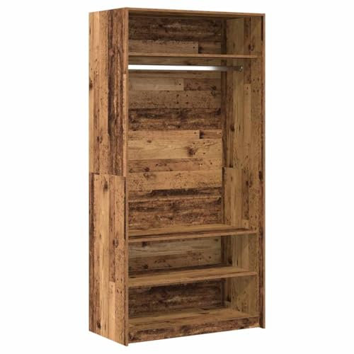 vidaXL Kleiderschrank Altholz-Optik 100x50x200 cm Holzwerkstoff, Schrank, Schlafzimmerschrank, Kleidung Aufbewahrung, Kleidung Organizer