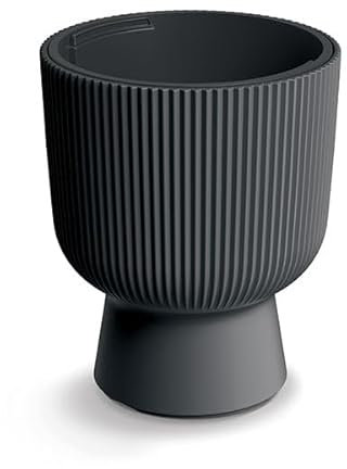 Tymar Maceta con inserto, maceta de plástico, macetero, maceta grande (DBMIS negro, diámetro 30 cm)