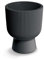 Tymar Blumentopf mit Einsatz, Blumenkübel aus Kunststoff, Übertopf, Pflanzkübel Gross(DBMIS Schwarz,ø 30 cm)
