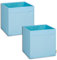 Storanda | 2er Set Aufbewahrungsbox Regal | Faltbare & Extra Stabile Kallax Boxen Aufbewahrung | Aufbewahrungskorb Regalbox für Würfelregal | Ideal für Zuhause & Kinderzimmer | 33x33x33 cm | Hellblau