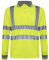 FAIRY BOUTIQUE® Hi Viz High Visibility Long Sleeve Polo Shirts, Mens Reflective Tape Safety Hi Vis Security Work Breathable Lightweight Workwear T-Shirt Tops (Yellow, 3XL-Large)