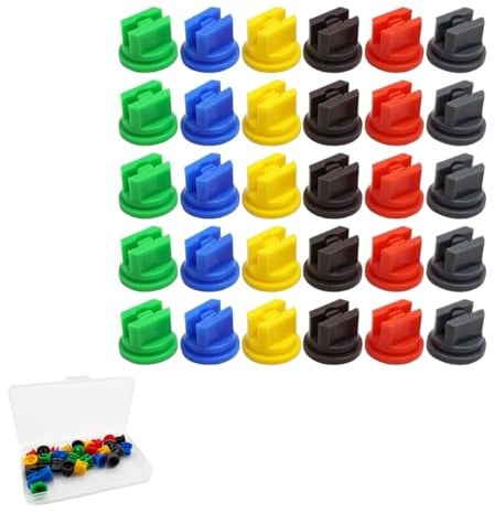30 Pcs Spraying Spray Nozzles Tips Plastic Spray Nozzle Tip Multi-Colored Fan Shaped Atomizing Tips for knapsack Spraying Weed Killing