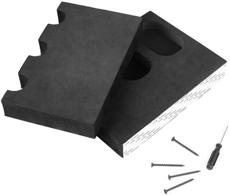 MiOYOOW Pistolenständer, Waffenhalter aus Eva-Schaum, Stabilere 3 Ovale Schlitze mit Größerem Abstand, Pistolen Organizer für Die Aufbewahrung der Meisten Pistolen und Zeitschriften