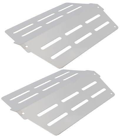 HEMOTON 2pièces Plaques De Chaleur Barbecue Gaz INOX Diffuseur De Chaleur Résistant Et Léger Accessoire Multifonction pour Barbecue Extérieur Et Camping