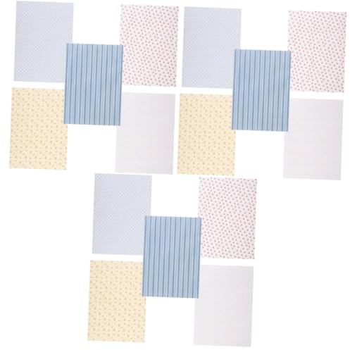 VANZACK 15sheets Doll House Wallpaper Adhesive DIY Miniature Doll House Background Wallpaper Peel and Stick Wall Paper for Girls Boys and Girls Decor