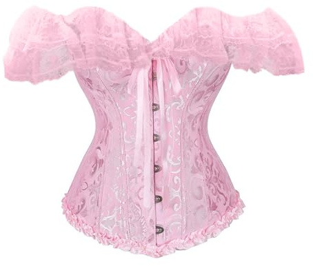 Qianderer, Corsetto da donna con lacci e stecche, bustino lingerie, modellante per la vita