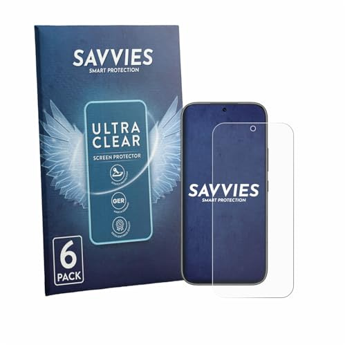 Savvies 6 Stück Schutzfolie für Honor 600 Pro Displayschutz-Folie Ultra-Transparent