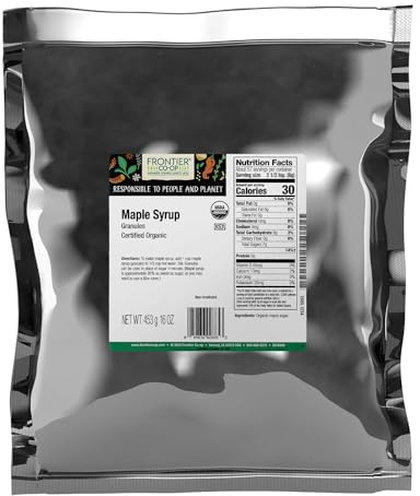 Maple Syrup Granules Organic - 1 lb,(Frontier) by Frontier