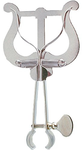 Marschgabel,Lyra groß,zum Klemmen am Mundrohr für Trompete,Nickel