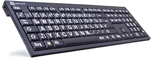 LogicKeyboard LKB-LPWB-BJPU-DE PC Nero Slimline Tastatur schwarz/Weiss