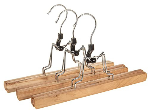SIDCO Hosenspanner 3 x Kleiderbügel Holz Bügel Hosenbügel Hosenklemmbügel Hosenhalter