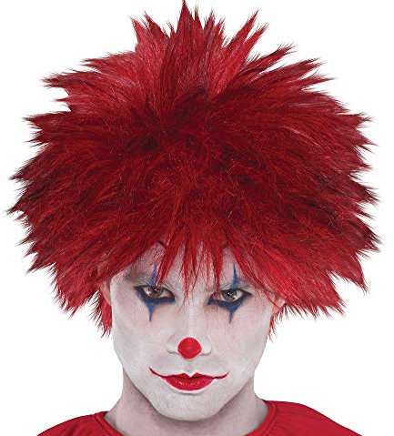 Amscan 841638-55 - Perücke Horror Clown, Kurzhaarperücke, Kopfbedeckung, Frisur, Erwachsene, Karneval, Halloween, Mottoparty