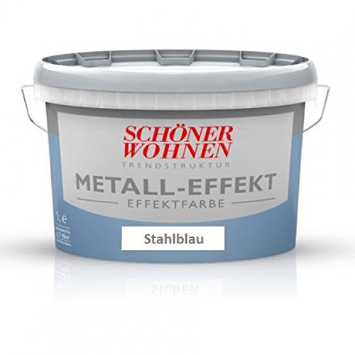 Schöner Wohnen Glanz- & Metalleffekte Metall-Effekt Stahlblau 0,375 ml