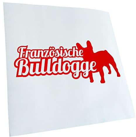 Kiwistar - Autoaufkleber - Französische Bulldogge mit Name Heckscheibenaufkleber - Aufkleber Auto Kfz Fahrrad, LKW, Truck Mofa