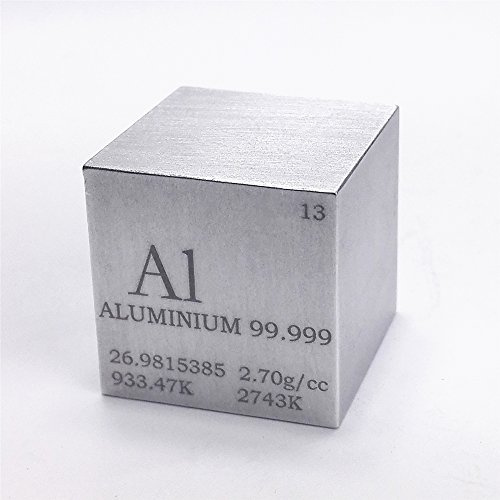 25,4 mm Aluminium Metall Würfel 99,999% 44g Gravur Periodensystem