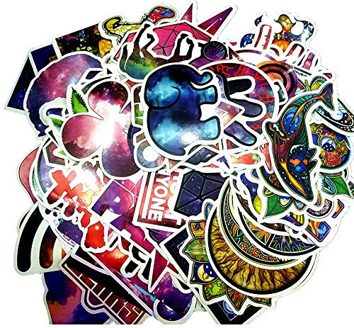 103 Pcs Galaxy Space Vintage Frieden Welt Graffiti Super Cool Aufkleber Aufkleber Pack für Skateboard Snowboard Gepäck Auto Fahrrad Laptop Koffer Möbel etc