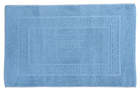 HomeLife Badezimmerteppich Azurblau, 60X180 - Badematte saugstark - Maschinenwaschbarer Badteppich - Badvorleger & Duschvorleger mit italienischem Flair - Teppich für ein schönes Badezimmer, Badematte